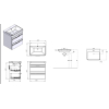  Тумба з умивальником Devit Urbanis 60 бежевий 454060BE