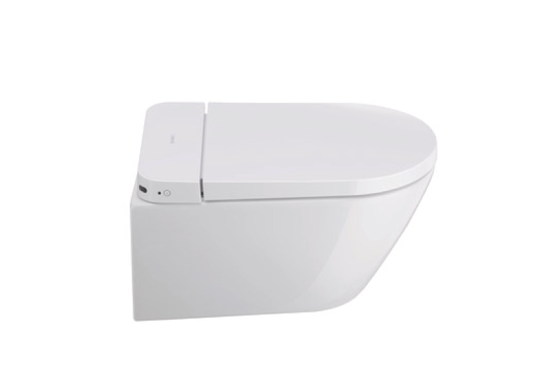 Унітаз підвісний Duravit SensoWash D-Neo, безобідковий з сидінням для унітазу з функцієй біде, білий 654000012004300