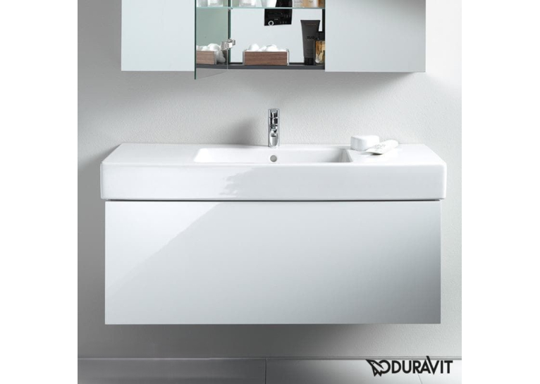 Раковина прямоугольная мебельная/подвесная Duravit Vero 125x49 см, с отверстием для смесителя, с переливом, белый 0329120000