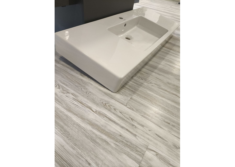 Раковина прямоугольная мебельная/подвесная Duravit Vero 125x49 см, с отверстием для смесителя, с переливом, белый 0329120000