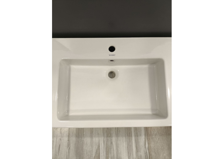 Раковина прямоугольная мебельная/подвесная Duravit Vero 125x49 см, с отверстием для смесителя, с переливом, белый 0329120000