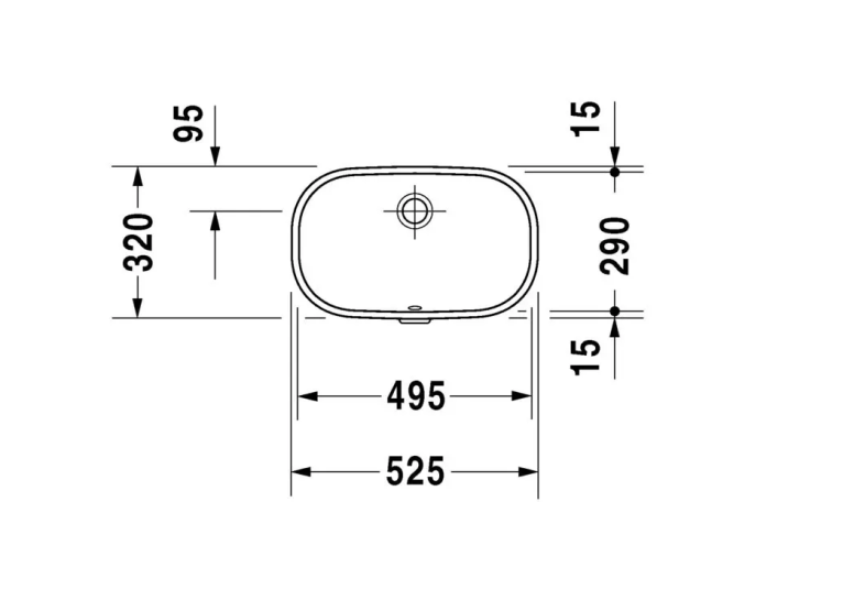 Раковина під стільницю Duravit D-code, білий глянсовий, 49,5 х 29 см, 0338490000 (невеликий скол на борту)