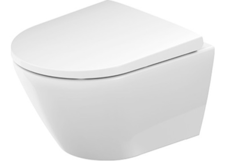 Унітаз підвісний укорочений Duravit D-Neo Rimless (2588090000) + сидіння з кришкою Soft Close (0021690000), 45880900A1