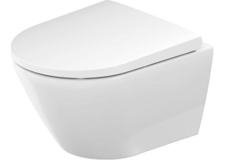 Унітаз підвісний укорочений Duravit D-Neo Rimless (2588090000) + сидіння з кришкою Soft Close (0021690000), 45880900A1