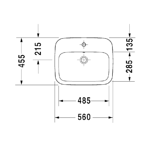 Умивальник врізний в стільницю DURAVIT DuraStyle прямокутний білий 0374560000 (Невелика подряпина)