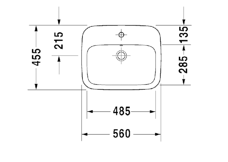 Умивальник врізний в стільницю DURAVIT DuraStyle прямокутний білий 0374560000 (Невелика подряпина)