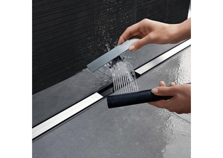  Душовий трап Geberit CleanLine 154.150.00.1+154.450.KS.1 з гратами CleanLine20, висота стяжки 90-200мм, полірований/матовий метал, L30-90см