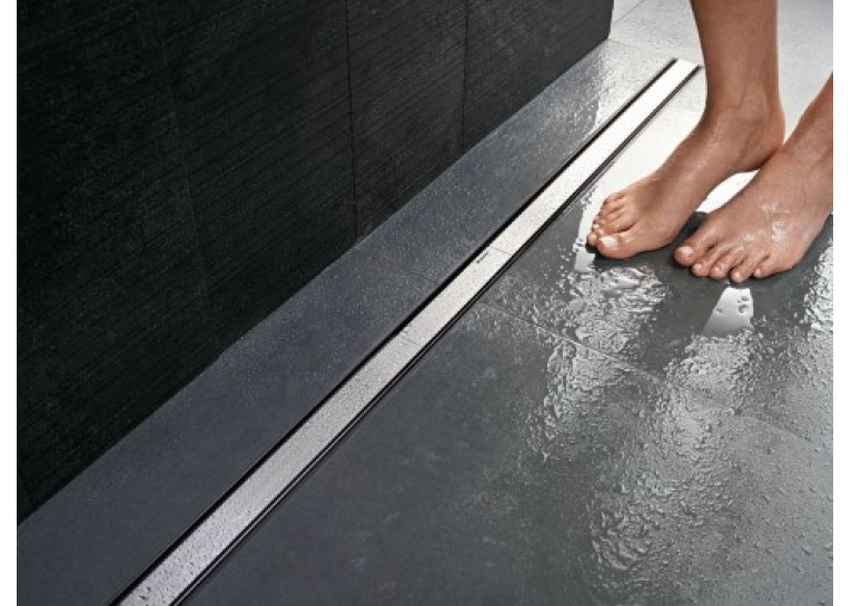  Душовий трап Geberit CleanLine 154.150.00.1+154.450.KS.1 з гратами CleanLine20, висота стяжки 90-200мм, полірований/матовий метал, L30-90см