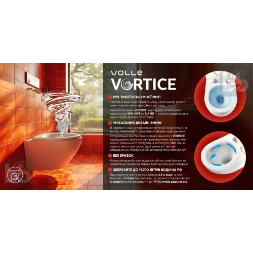 Інсталяція GEBERIT Duofix (458.103.00.1) з підвісним унітазом Volle LIBRA 2.0 Tornado 1321.001000