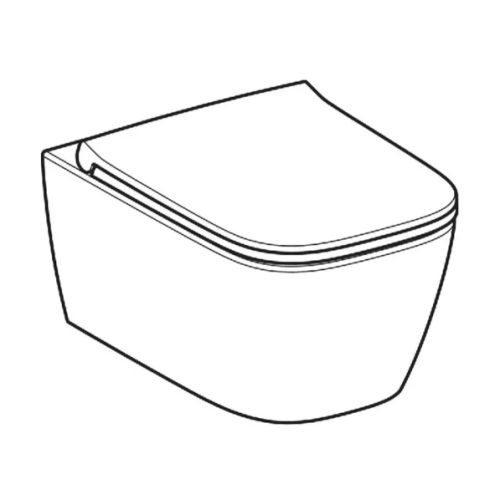 Унітаз підвісний Geberit Smyle Square 503.171.00.1 TurboFlush, із сидінням Softсlose, QuickRelease (Sandwich)