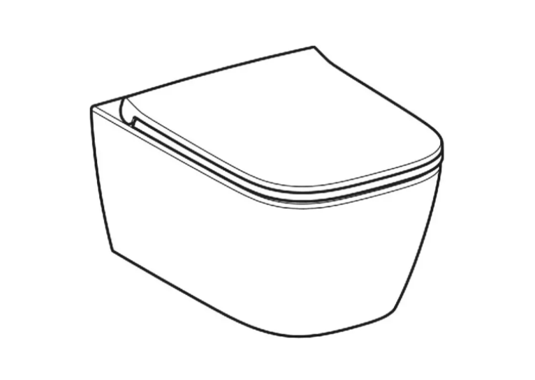 Унітаз підвісний Geberit Smyle Square 503.171.00.1 TurboFlush, із сидінням Softсlose, QuickRelease (Sandwich)
