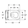Унітаз підвісний Geberit Smyle Square 503.171.00.1 TurboFlush, із сидінням Softсlose, QuickRelease (Sandwich)
