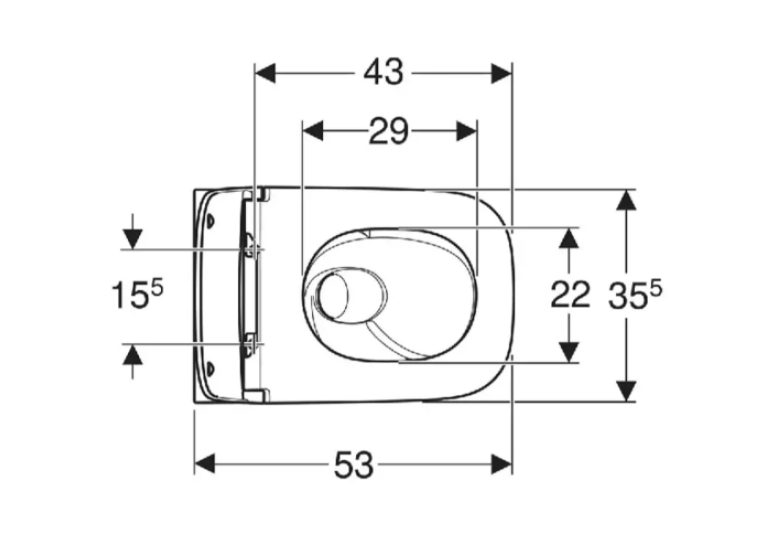 Унітаз підвісний Geberit Smyle Square 503.171.00.1 TurboFlush, із сидінням Softсlose, QuickRelease (Sandwich)