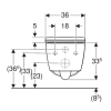 Унітаз підвісний Geberit Smyle Square 503.171.00.1 TurboFlush, із сидінням Softсlose, QuickRelease (Sandwich)