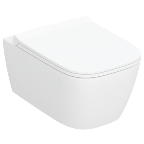 Унітаз підвісний Geberit Smyle Square 503.171.00.1 TurboFlush, із сидінням Softсlose, QuickRelease (Sandwich)