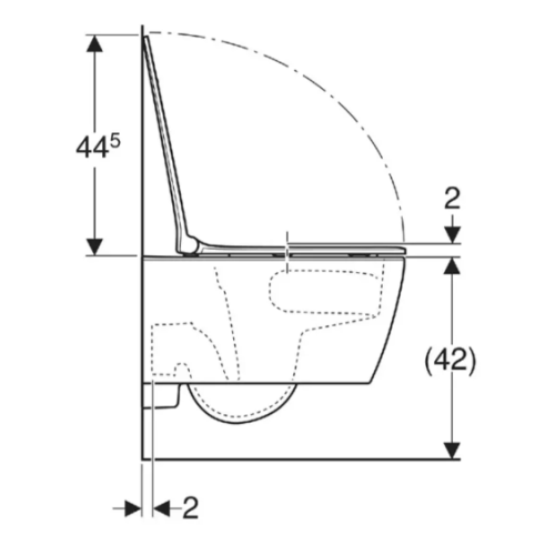 Унітаз підвісний Geberit Smyle Square 503.171.00.1 TurboFlush, із сидінням Softсlose, QuickRelease (Sandwich)