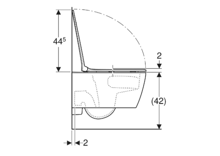 Унітаз підвісний Geberit Smyle Square 503.171.00.1 TurboFlush, із сидінням Softсlose, QuickRelease (Sandwich)