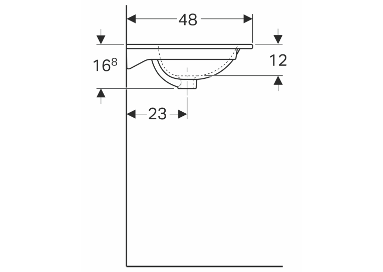 Меблева раковина Geberit Acanto Slim 75 500.641.01.2