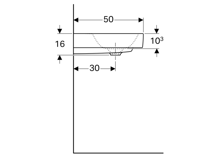 Мебельная раковина Geberit Citterio 90 500.547.01.1