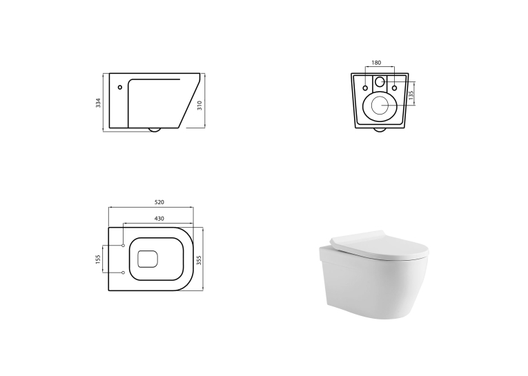 Комплект: Інсталяція Grohe Rapid SL 3в1 (3884000G) + Унітаз підвісний Devit UP (3020120) + Кришка S