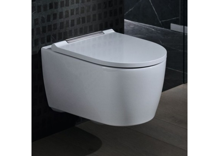  Унітаз підвісний Geberit ONE Rimfree 500.202.01.1 із сидінням Soft-Close (вставка хром)
