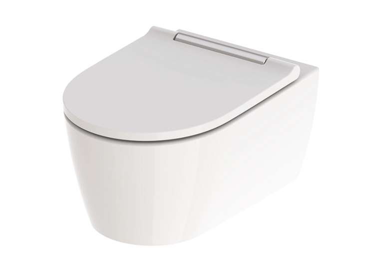  Унітаз підвісний Geberit ONE Rimfree 500.202.01.1 із сидінням Soft-Close (вставка хром)