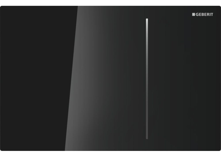 Кнопка змиву Geberit SIGMA 70, подвійний змив, скло, чорне
