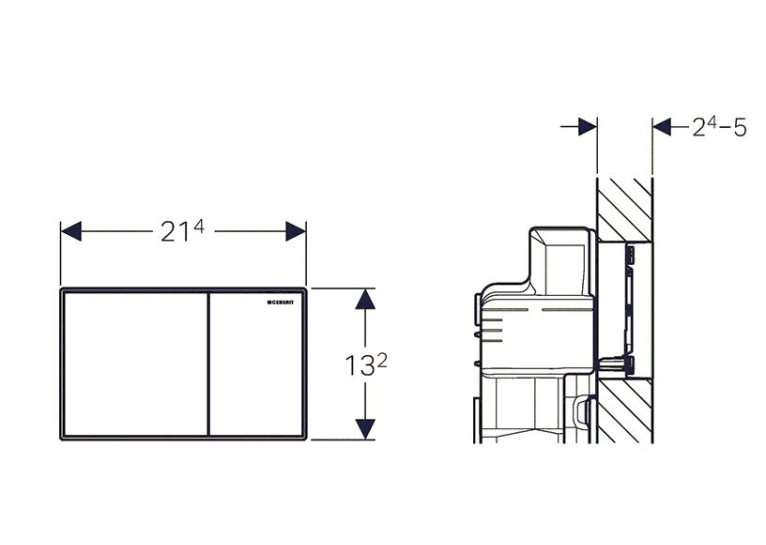 Кнопка змиву Geberit SIGMA 60, подвійний змив, скло, біле