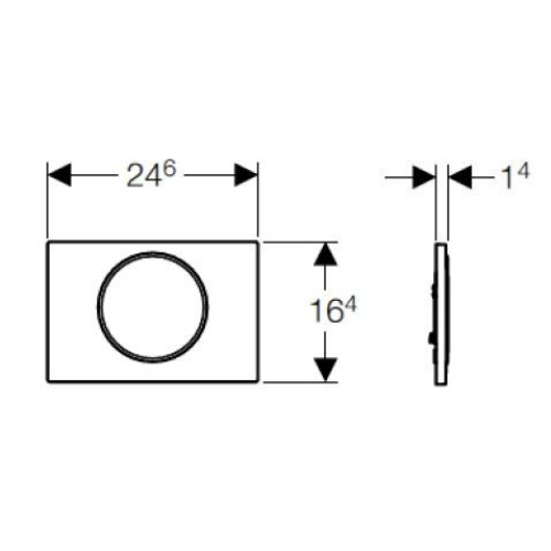 Кнопка змиву Geberit SIGMA 10, система змиву start/stop, Пластик, Хром Глянець/Хром Матовий/Хром Глян
