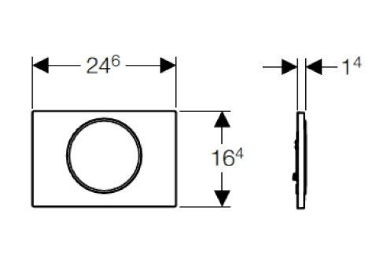 Кнопка змиву Geberit SIGMA 10, система змиву start/stop, Пластик, Білий/Позолота/Білий