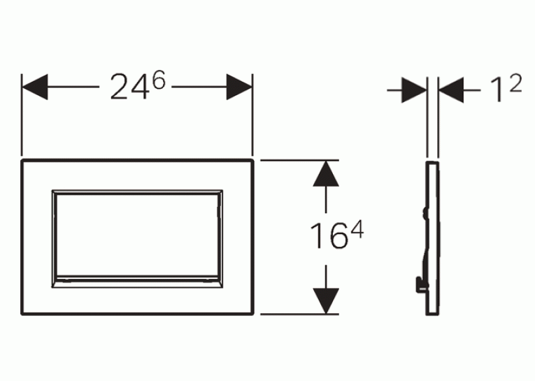 Кнопка змиву Geberit SIGMA 30, система змиву start/stop, білий/хром глянсовий/білий