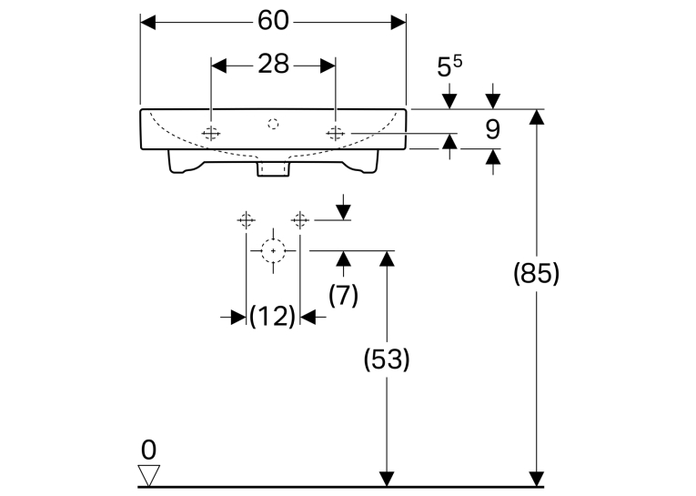 Раковина Geberit iCon 60 124 060 000