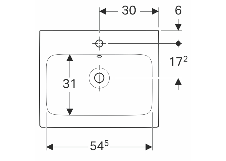 Раковина Geberit iCon 60 124 060 000