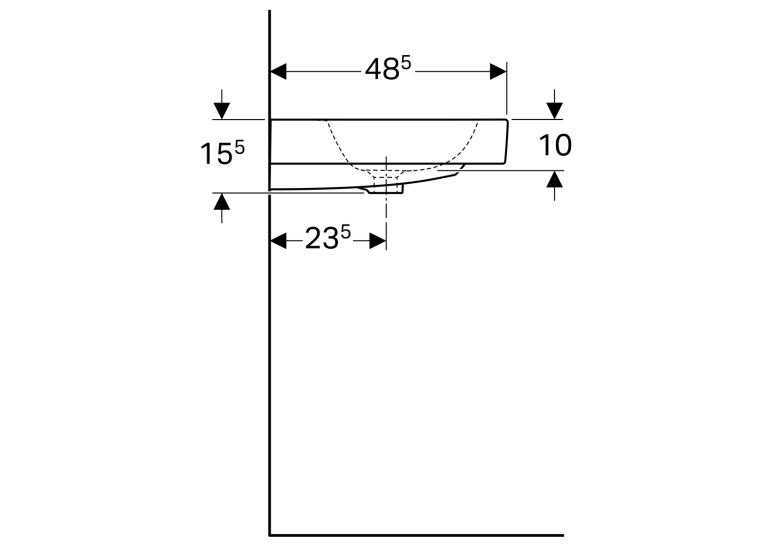 Раковина Geberit iCon 75 124075000