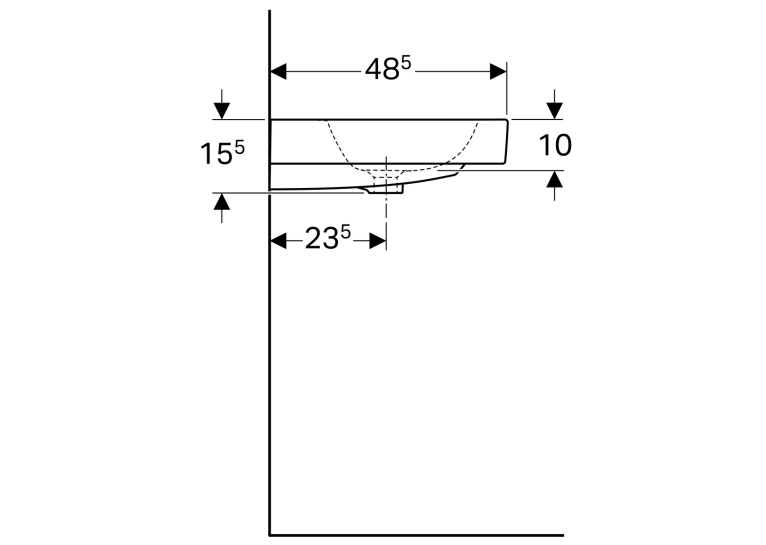 Раковина Geberit iCon 75 124075000