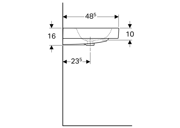Раковина Geberit iCon 90 124090000