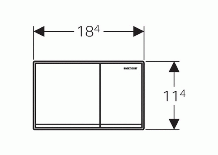 Кнопка змиву Geberit Omega 60 метал, 115.081.SI.1