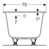 Ванна акриловая Geberit Soana 160х70 554.001.01.1