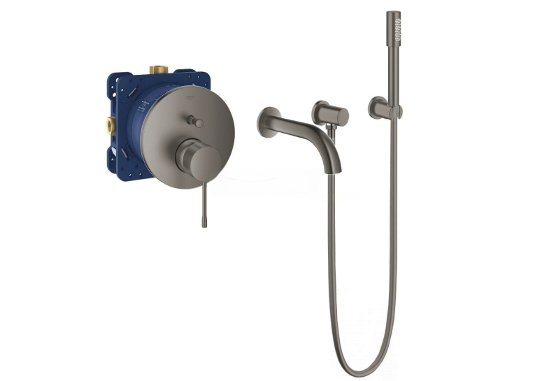 Комплект скрытого монтажа с термостатом Grohe Essence Warm Sunset 24058AL1-03 Графит матовый