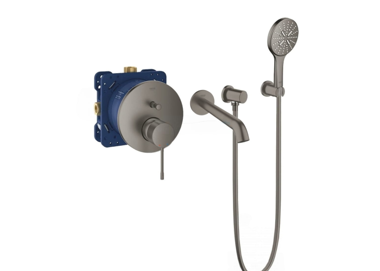 Комплект прихованого монтажу з термостатом Grohe Essence Brushed Graphite 24058AL1-05 Графіт матовий