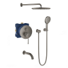 Комплект прихованого монтажу для душу Grohe Essence brushed hard graphite, 24092AL1-02 Графіт матовий