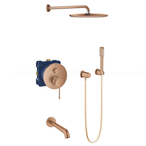 Комплект прихованого монтажу з термостатом Grohe Essence Warm Sunset 24092DL1-03 Бронза матова