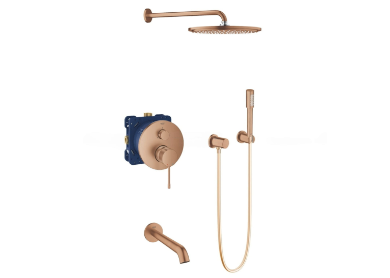 Комплект скрытого монтажа с термостатом Grohe Essence Warm Sunset 24092DL1-03 Бронза матовая