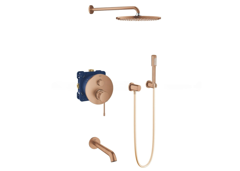 Комплект прихованого монтажу з термостатом Grohe Essence Warm Sunset 24092DL1-03 Бронза матова