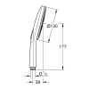 Комплект прихованого монтажу для душу Grohe Essence brushed hard graphite, 24092AL1-05 Графіт матовий