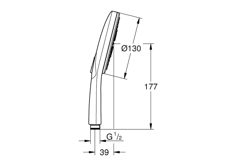 Комплект прихованого монтажу для душу Grohe Essence brushed hard graphite, 24058AL1-02 Графіт матовий