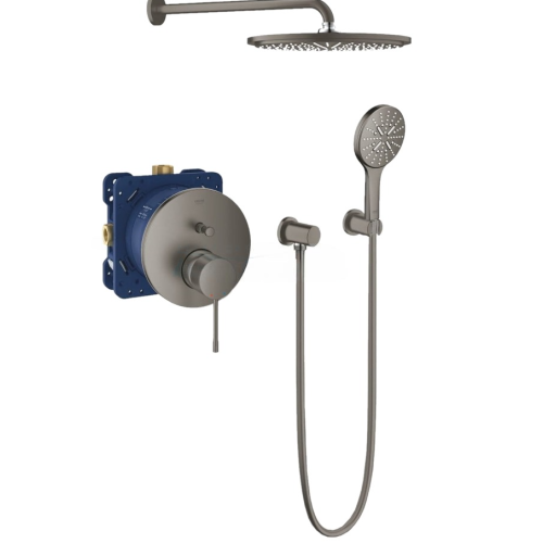 Комплект прихованого монтажу для душу Grohe Essence brushed hard graphite, 24058AL1-02 Графіт матовий