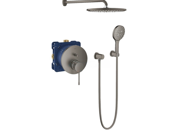 Комплект прихованого монтажу для душу Grohe Essence brushed hard graphite, 24058AL1-02 Графіт матовий