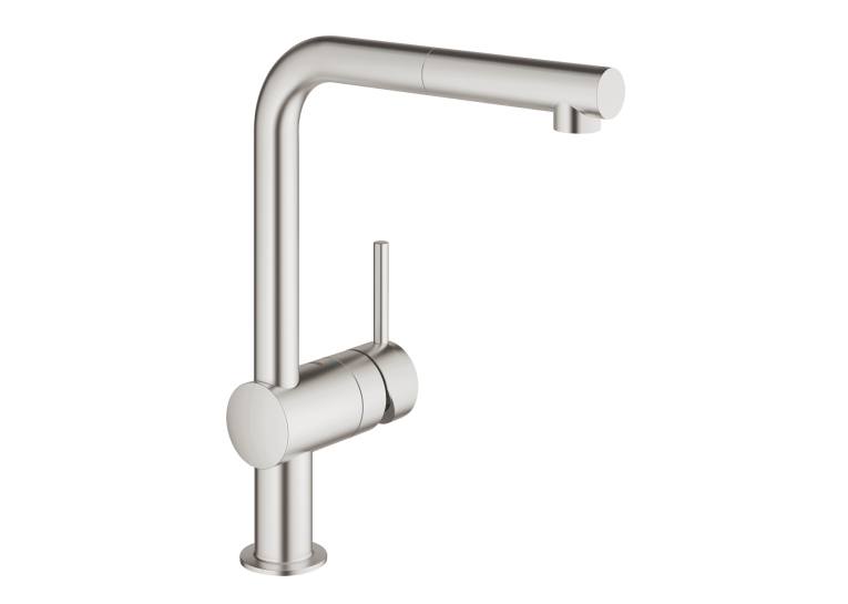 Змішувач для кухні з висувним виливом Grohe Vento 30436DC0 Суперсталь