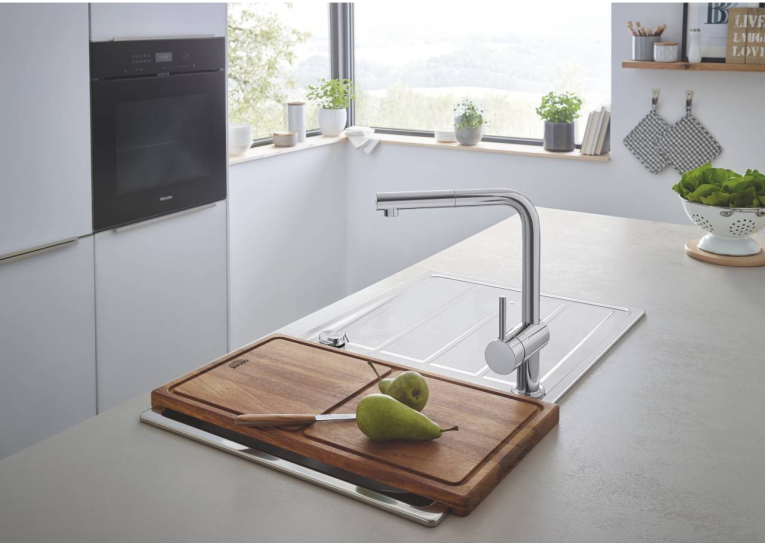 Кухонна мийка Grohe EX Sink K500 + змішувач Minta (31573SD0) Сталь